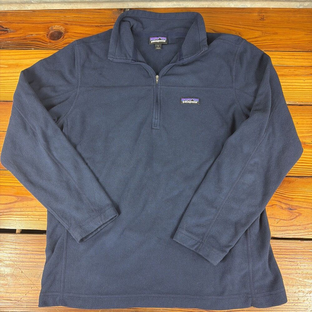 Patagonia Better Sweater Mens Large 1/4 Zip Fleece Pullover Blue STY26176
